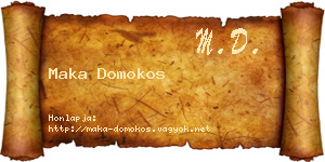 Maka Domokos névjegykártya